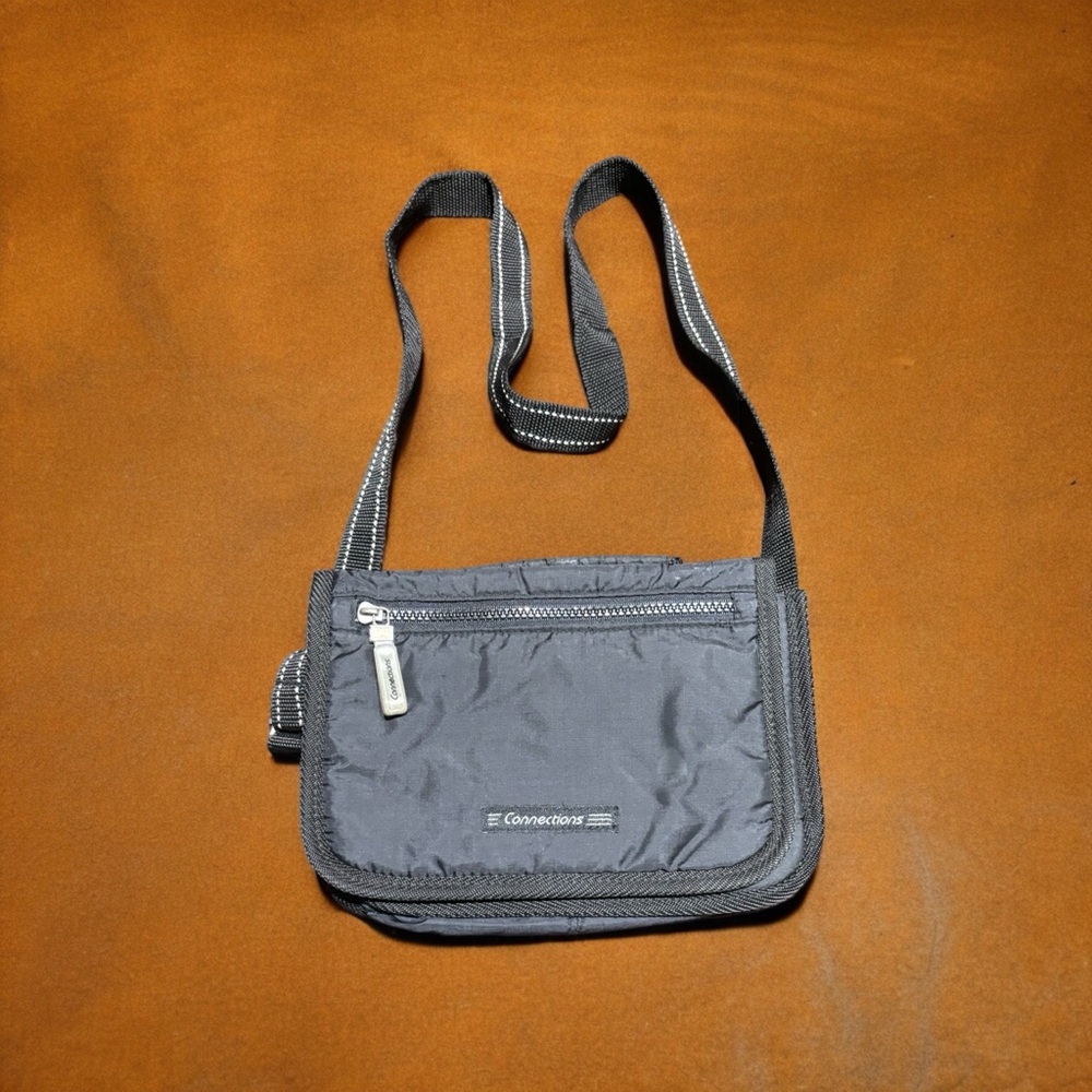 Connections Women's Black with White Accents Mini Crossbody Bag - Picture 12 of 12